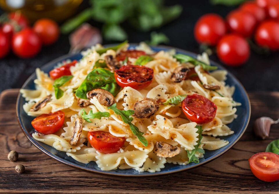 Vegetarian pasta dish